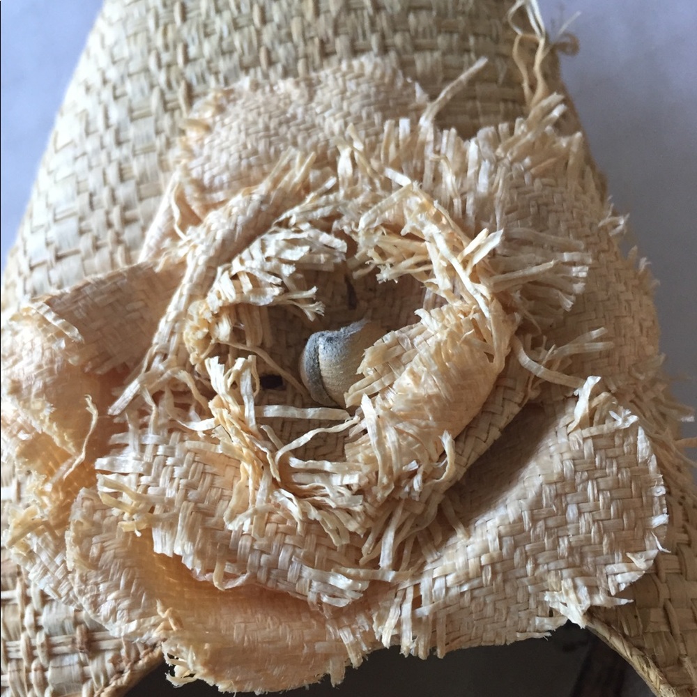 ISAAC MIZRAHI - SAKS FIFTH AVE Raffia Straw Mules - - Picture 8 of 8